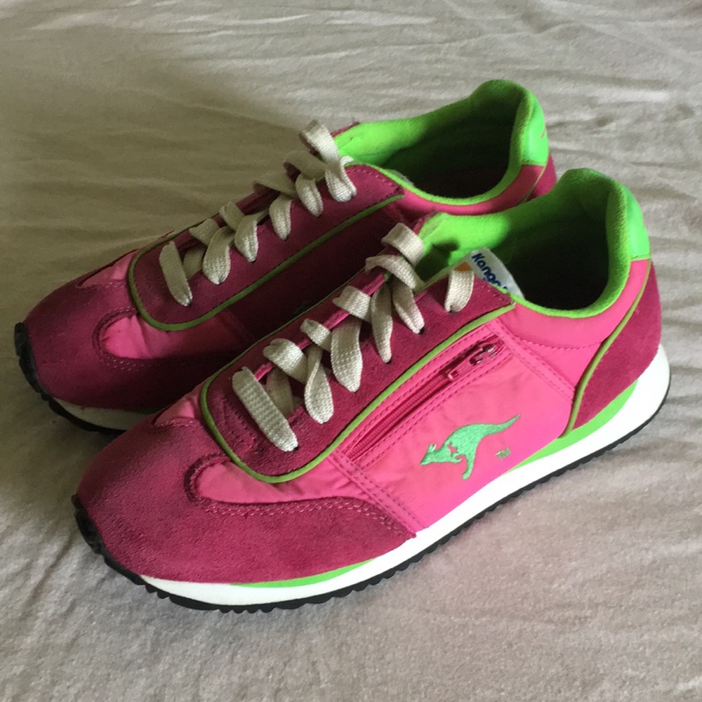 Green and Pink KangaROOS Sneakers